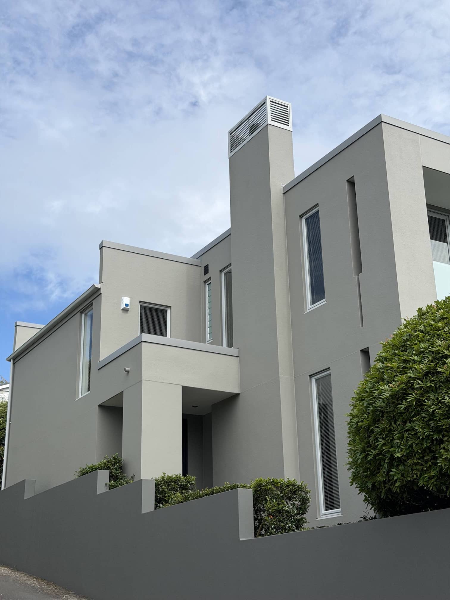 Commercial plastering work in progress on an Auckland site